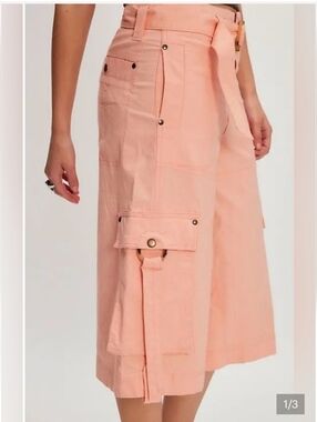 Free People Cropped Pants in Soft Peach